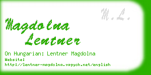 magdolna lentner business card